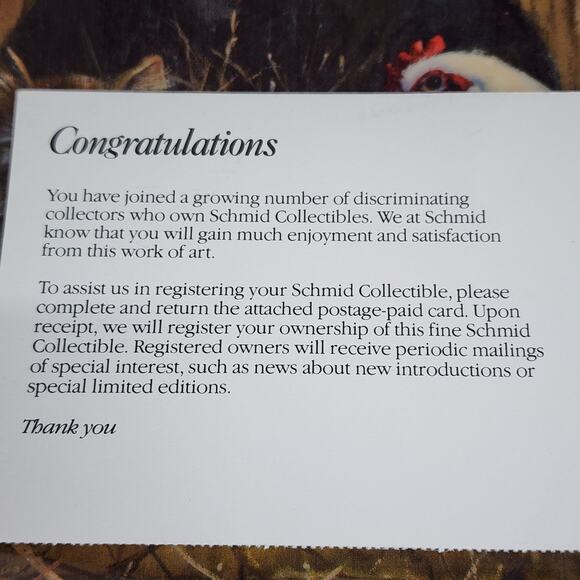 VTG Schmid Cat Tales Plate Right Church Wrong Pew Lowell Davis 1982 COA - Picture 5 of 11